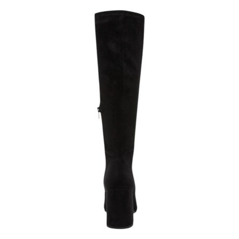 Steve Madden Seven Knee High Boot Black Suede Leather Block Heel 5 - Picture 3 of 10